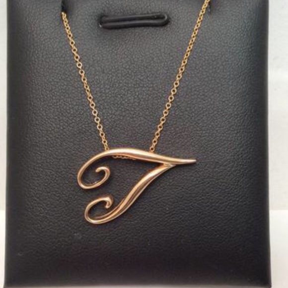 14k Yellow real Gold Open Side Heart charm necklace 18'' 4gr